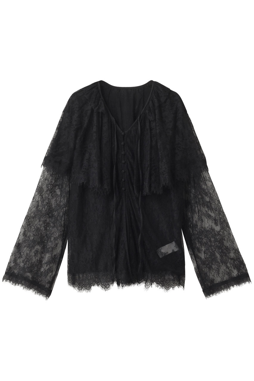 ブラウス シャツ 「25AW PRE-ORDER」Lace Cape Blouse/レースケープブラウス「MAISON SPECIAL/メゾンスペシャ 25AW PRE-ORDER】Lace Cape Blouse/レースケープブラウス