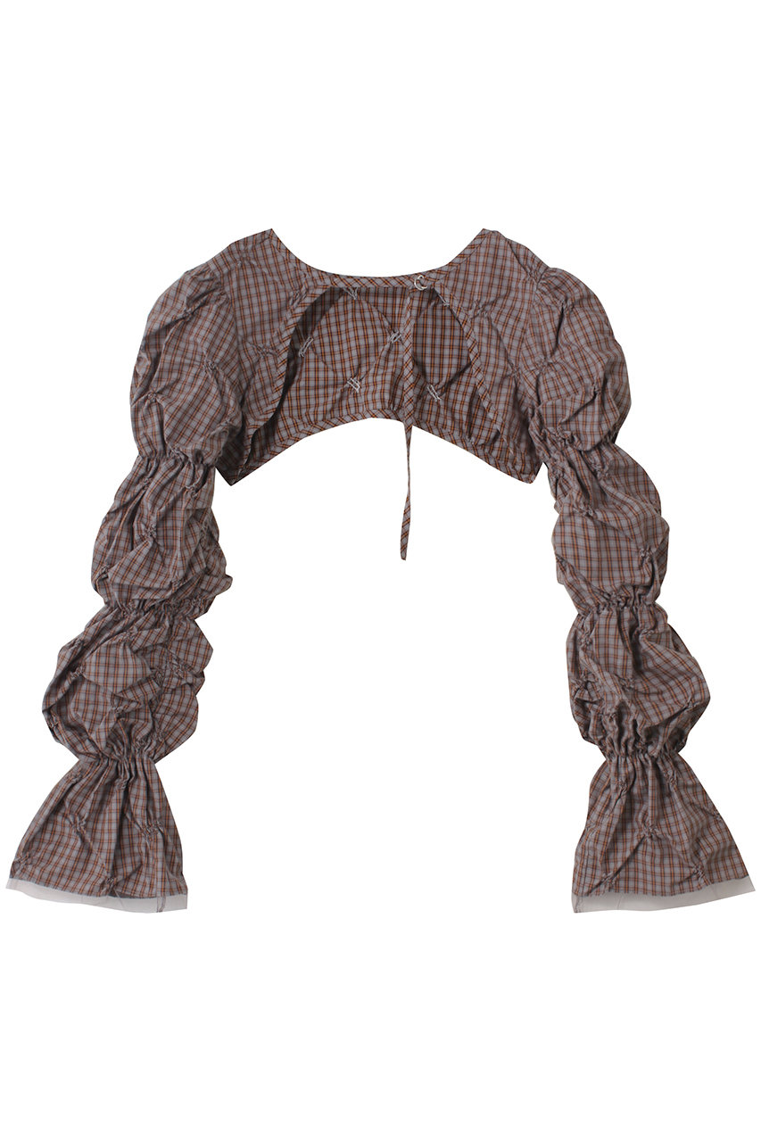 MAISON SPECIAL Tulle Layered Shirring Bolero/チュールレイヤードシャーリングボレロ (GRY(グレー), FREE) メゾンスペシャル ELLE SHOP MAISON SPECIAL Tulle Layered Shirring Bolero/チュールレイヤードシャーリングボレロ (GRY(グレー), FREE) メゾンスペシャル ELLE SHOP