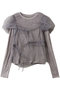 Shirring Mini Puff Sleeve Tops/シャーリングミニパフスリーブトップス メゾンスペシャル/MAISON SPECIAL GRY(グレー)