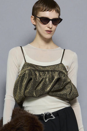 メゾンスペシャル/MAISON SPECIALのGlitter Volume Balloon Bustier/グリッターボリュームバルーンビスチェ(110400/110401)