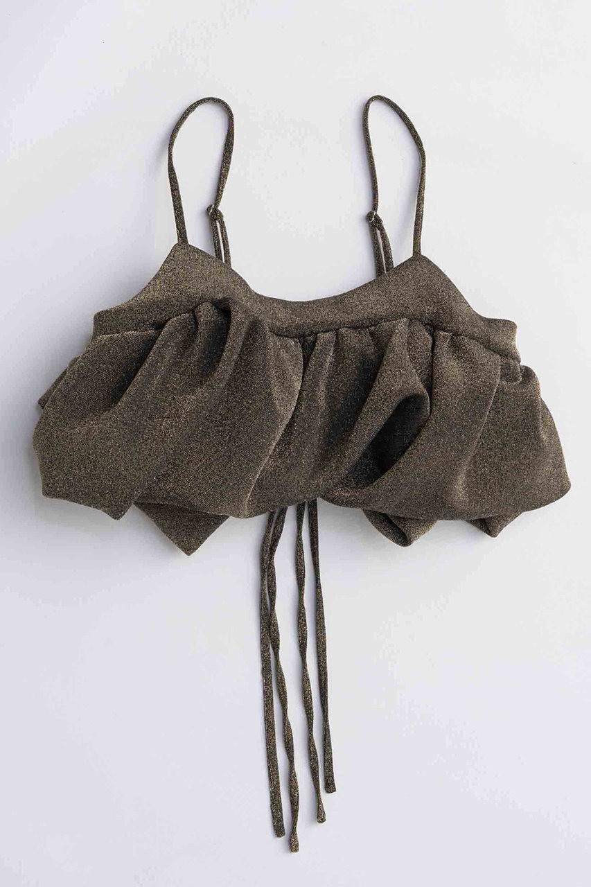 MAISON SPECIAL Glitter Volume Balloon Bustier/グリッターボリュームバルーンビスチェ (GLD(ゴールド), FREE) メゾンスペシャル ELLE SHOP MAISON SPECIAL Glitter Volume Balloon Bustier/グリッターボリュームバルーンビスチェ (GLD(ゴールド), FREE) メゾンスペシャル ELLE SHOP
