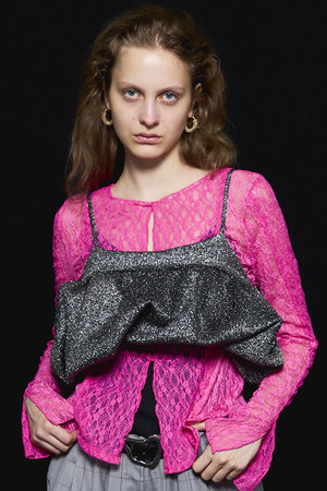 メゾンスペシャル/MAISON SPECIALのGlitter Volume Balloon Bustier/グリッターボリュームバルーンビスチェ(110400/110401)