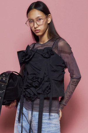 メゾンスペシャル/MAISON SPECIALのMotif Ribbon Bustier/モチーフリボンビスチェ(110400/110401)