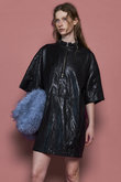 Leather Half Sleeve Tops/レザーハーフスリーブトップス
