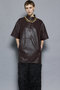 Leather Half Sleeve Tops/レザーハーフスリーブトップス メゾンスペシャル/MAISON SPECIAL