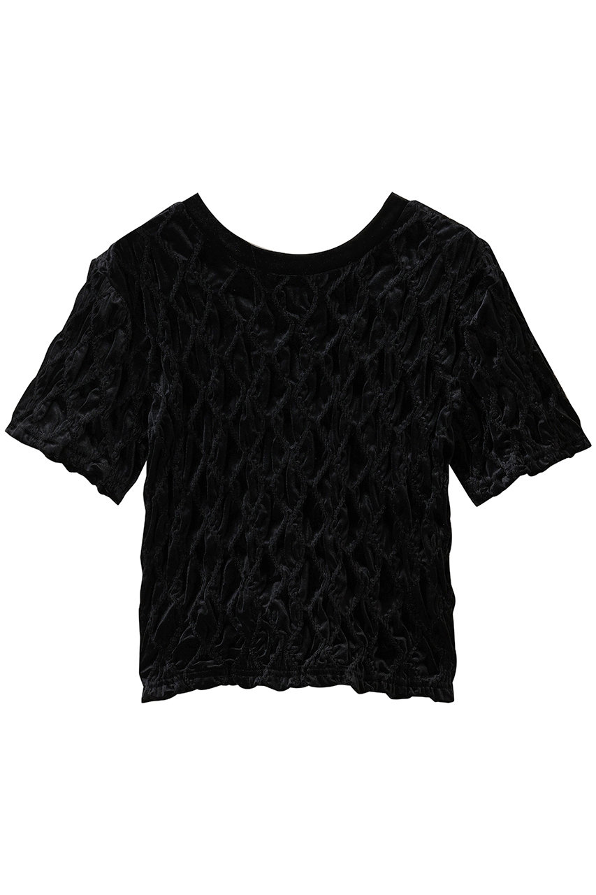 MAISON SPECIAL Velor Shirring Tops/ベロアシャーリングトップス (BLK(ブラック), FREE) メゾンスペシャル ELLE SHOP MAISON SPECIAL Velor Shirring Tops/ベロアシャーリングトップス (BLK(ブラック), FREE) メゾンスペシャル ELLE SHOP