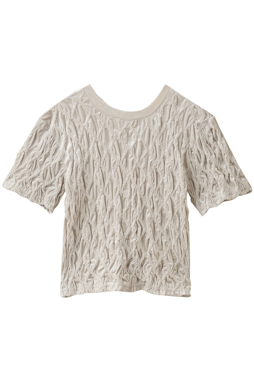 MAISON SPECIAL Velor Shirring Tops/ベロアシャーリングトップス (O.WHT(オフホワイト), FREE) メゾンスペシャル ELLE SHOP MAISON SPECIAL Velor Shirring Tops/ベロアシャーリングトップス (O.WHT(オフホワイト), FREE) メゾンスペシャル ELLE SHOP