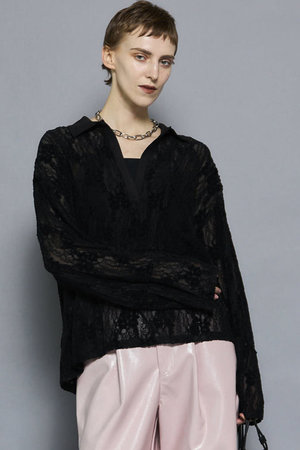メゾンスペシャル/MAISON SPECIALのLace Loose Tops/レースルーズトップス(110400/110403)
