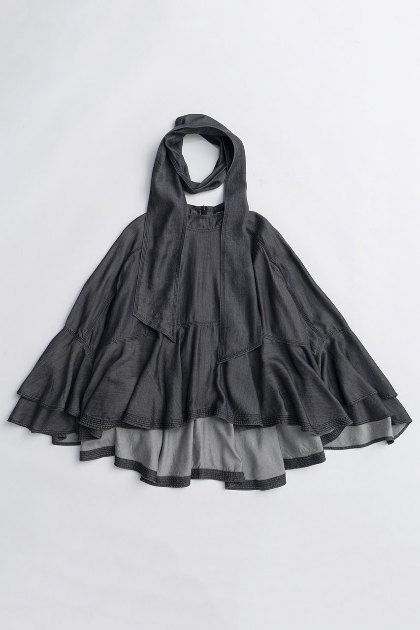 MAISON SPECIAL Denim Bowtie Blouse/デニムボウタイブラウス (BLK(ブラック), FREE) メゾンスペシャル ELLE SHOP MAISON SPECIAL Denim Bowtie Blouse/デニムボウタイブラウス (BLK(ブラック), FREE) メゾンスペシャル ELLE SHOP