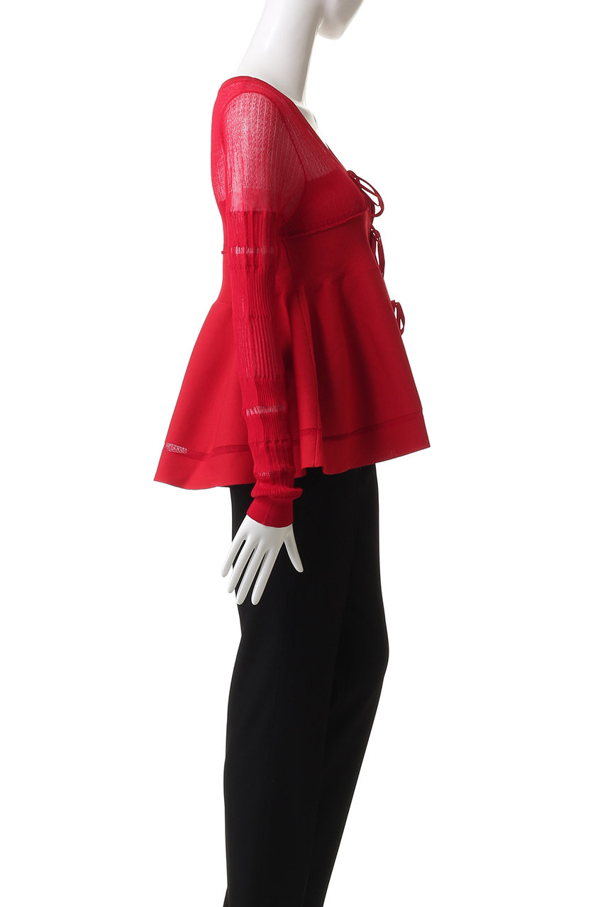 MAISON SPECIAL(メゾンスペシャル)｜Sheer Peplum Cardigan/シアー