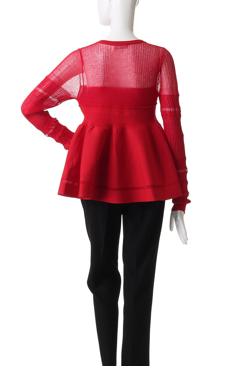 MAISON SPECIAL(メゾンスペシャル)｜Sheer Peplum Cardigan/シアー