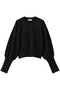 Crew Neck Color Short Knit Pullover/クルーネックカラーショートニット メゾンスペシャル/MAISON SPECIAL BLK(ブラック)