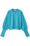 Crew Neck Color Short Knit Pullover/クルーネックカラーショートニット メゾンスペシャル/MAISON SPECIAL BLU(ブルー)