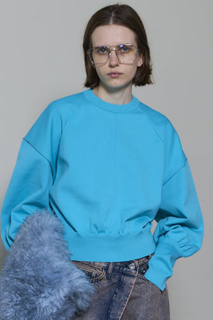 メゾンスペシャル/MAISON SPECIALのCrew Neck Color Short Knit Pullover/クルーネックカラーショートニット(110300/110301)