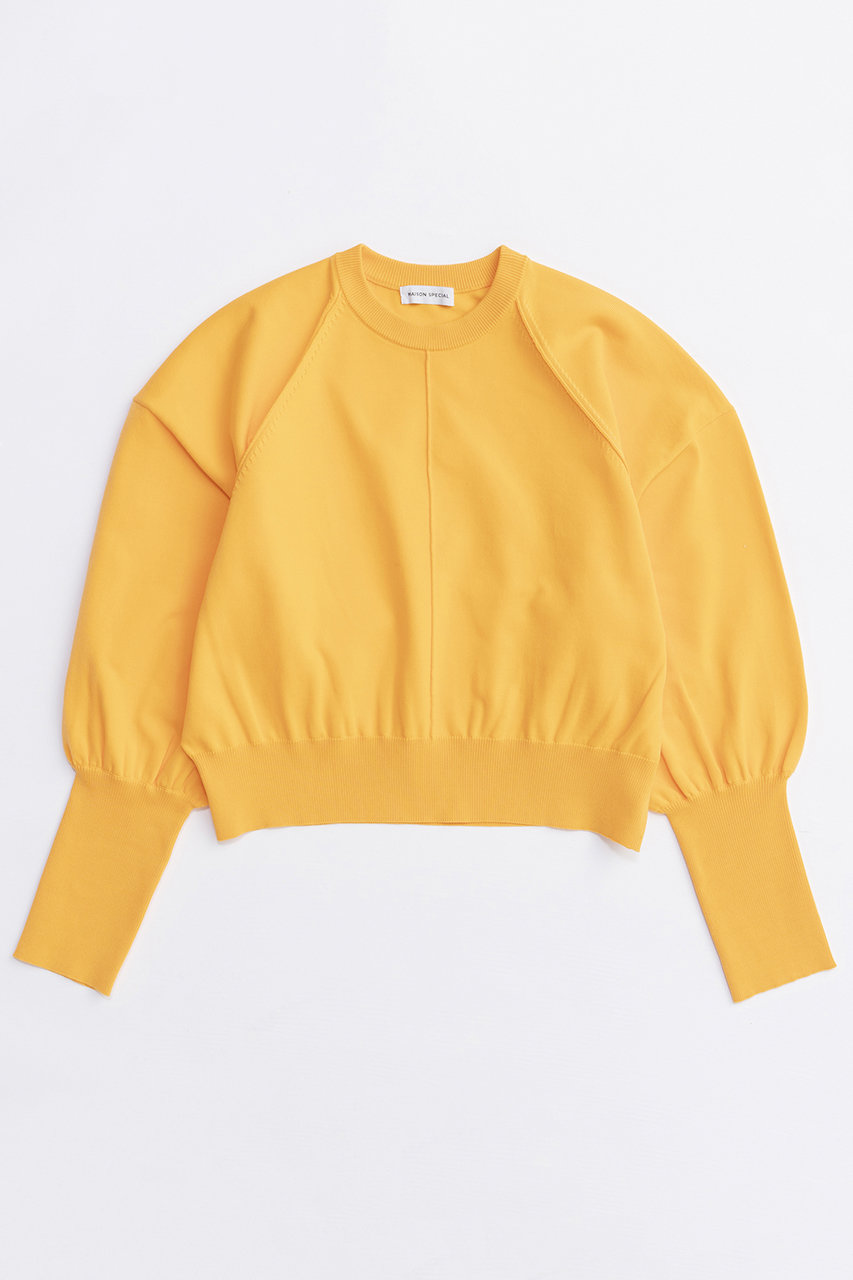 MAISON SPECIAL Crew Neck Color Short Knit Pullover/クルーネックカラーショートニット (ORG(オレンジ), FREE) メゾンスペシャル ELLE SHOP MAISON SPECIAL Crew Neck Color Short Knit Pullover/クルーネックカラーショートニット (ORG(オレンジ), FREE) メゾンスペシャル ELLE SHOP