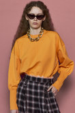 Crew Neck Color Short Knit Pullover/クルーネックカラーショートニット
