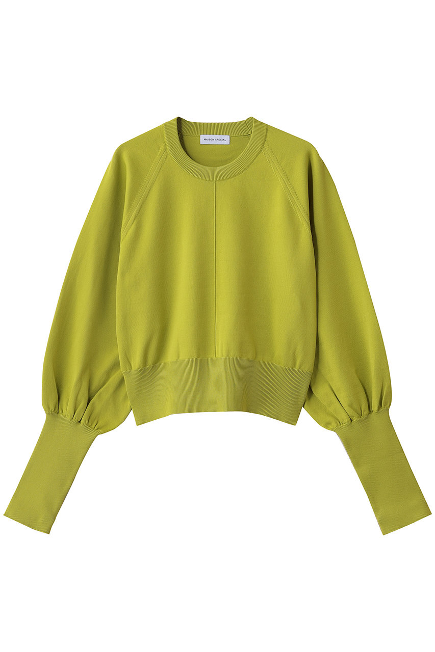 MAISON SPECIAL Crew Neck Color Short Knit Pullover/クルーネックカラーショートニット (PST(ピスタチオ), FREE) メゾンスペシャル ELLE SHOP MAISON SPECIAL Crew Neck Color Short Knit Pullover/クルーネックカラーショートニット (PST(ピスタチオ), FREE) メゾンスペシャル ELLE SHOP