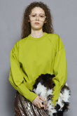 Crew Neck Color Short Knit Pullover/クルーネックカラーショートニット