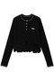 Ruffled Hem Chenille Knit Tops/ラッフルヘムモールニットトップス メゾンスペシャル/MAISON SPECIAL BLK(ブラック)