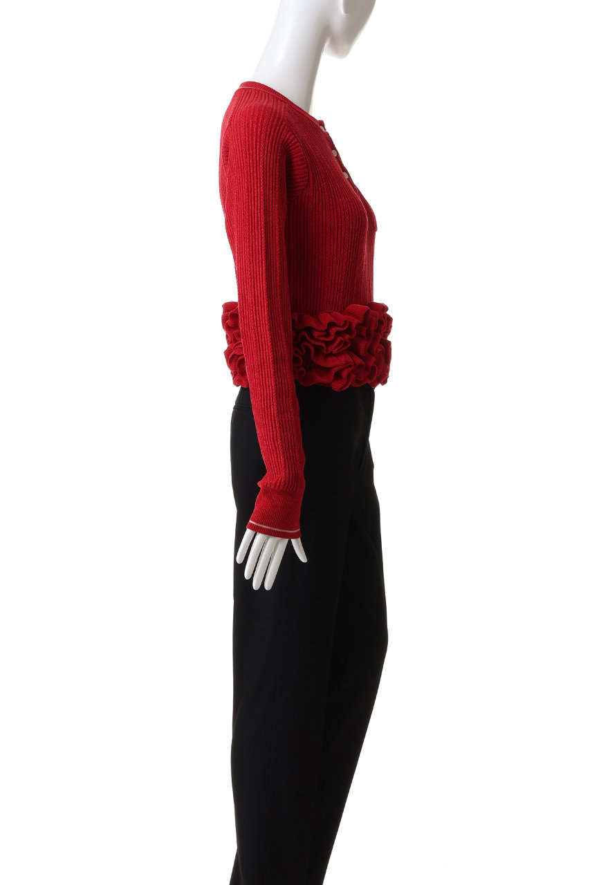 MAISON SPECIAL(メゾンスペシャル)｜Ruffled Hem Chenille Knit Tops