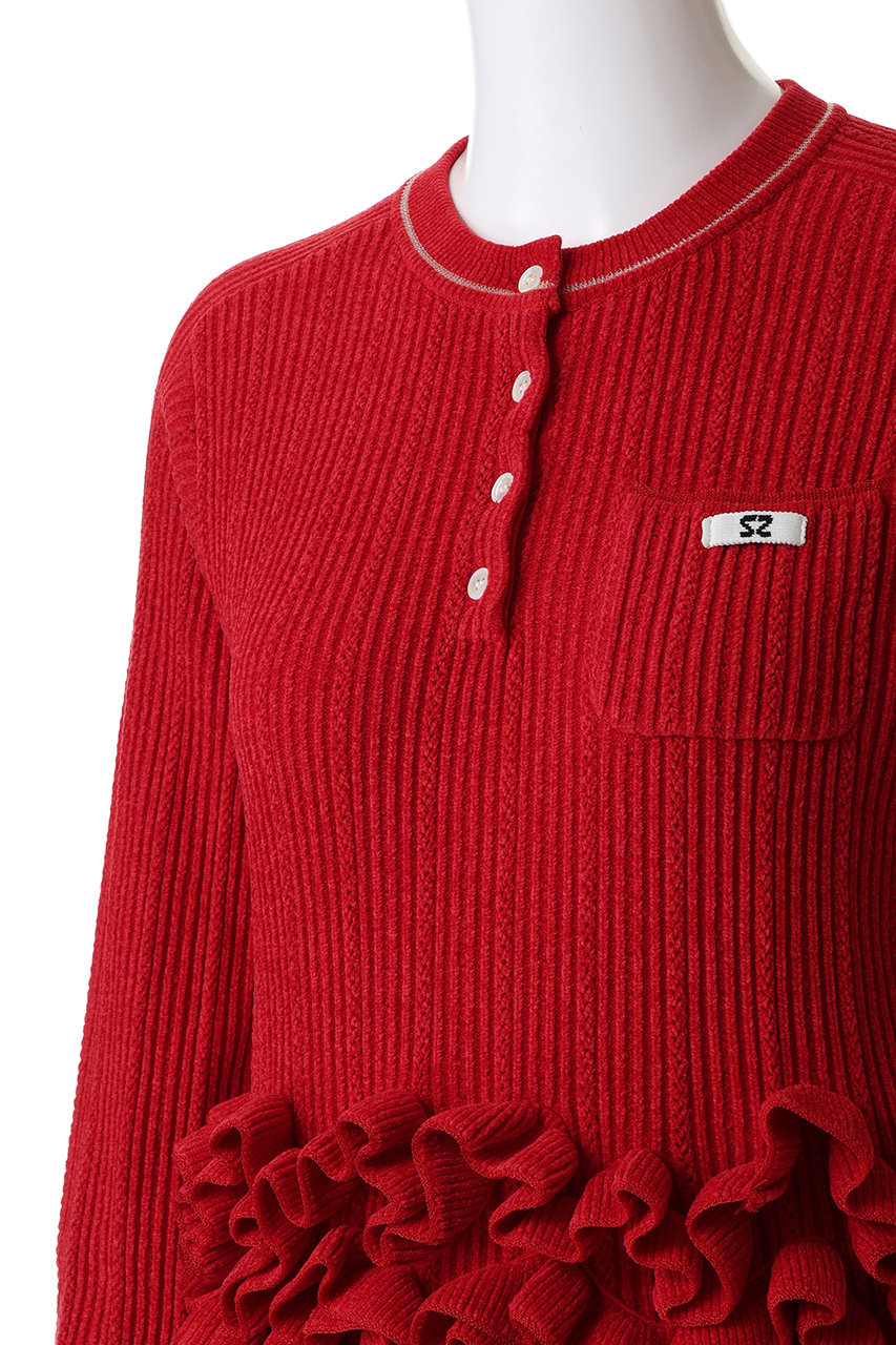 MAISON SPECIAL(メゾンスペシャル)｜Ruffled Hem Chenille Knit