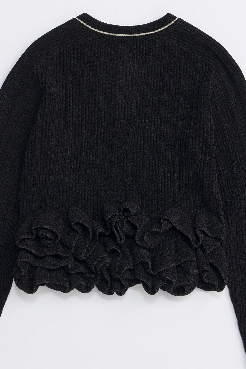 ♡MAISON SPECIAL♡ラッフルヘムモール ニット イエロー ♡MAISON SPECIAL♡ラッフルヘムモール ニット イエロー ♡MAISON