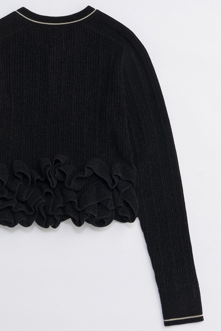 MAISON SPECIAL(メゾンスペシャル)｜Ruffled Hem Chenille Knit Tops