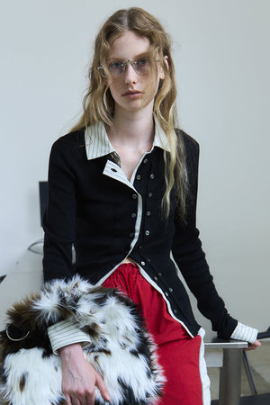 MAISON SPECIAL ランダムリボンニットトップス Random Ribbon Knit Tops/ランダムリボンニットトップス【MAISON