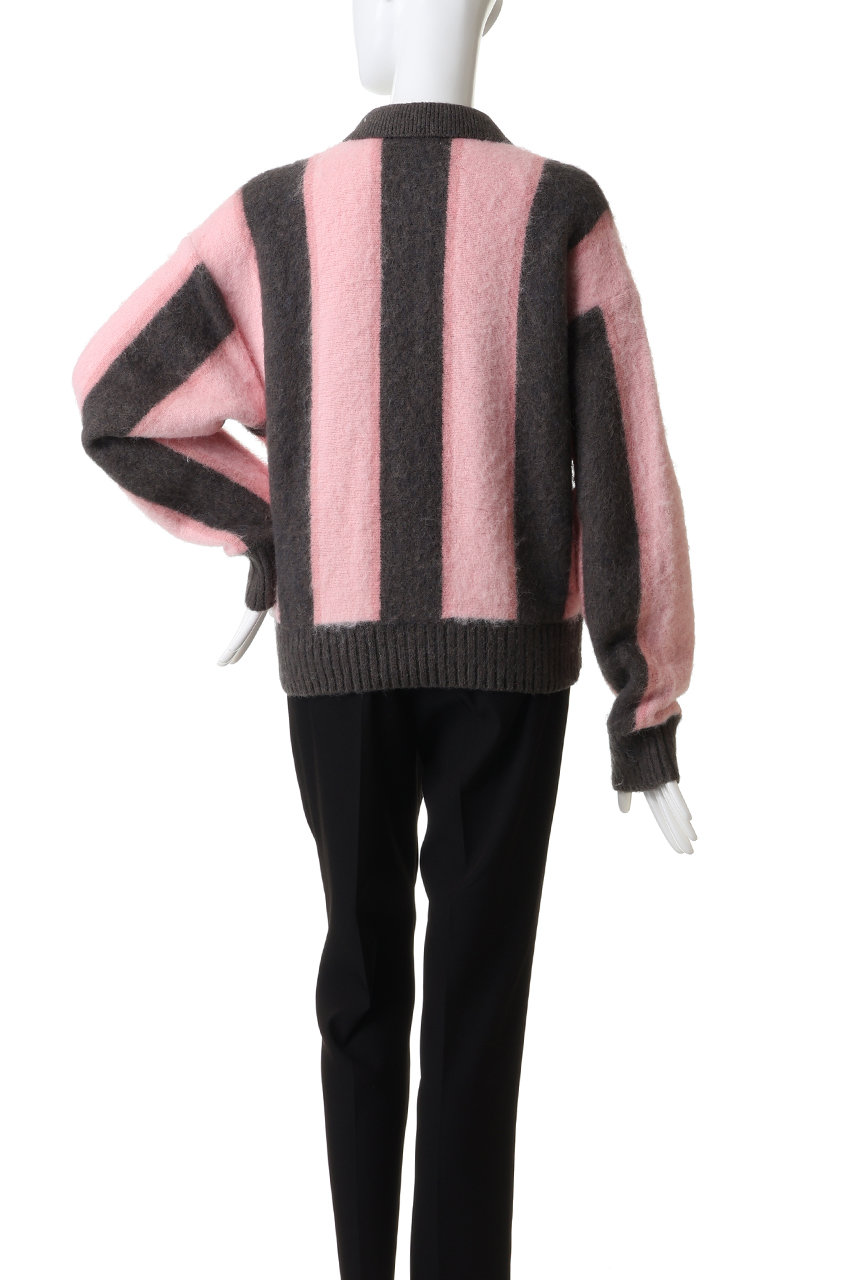 MAISON SPECIAL(メゾンスペシャル)｜Soutien Collar Stripe Zip Knit