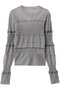 Sheer Smocked Knit Pullover/シアースモッキングニット メゾンスペシャル/MAISON SPECIAL GRY(グレー)