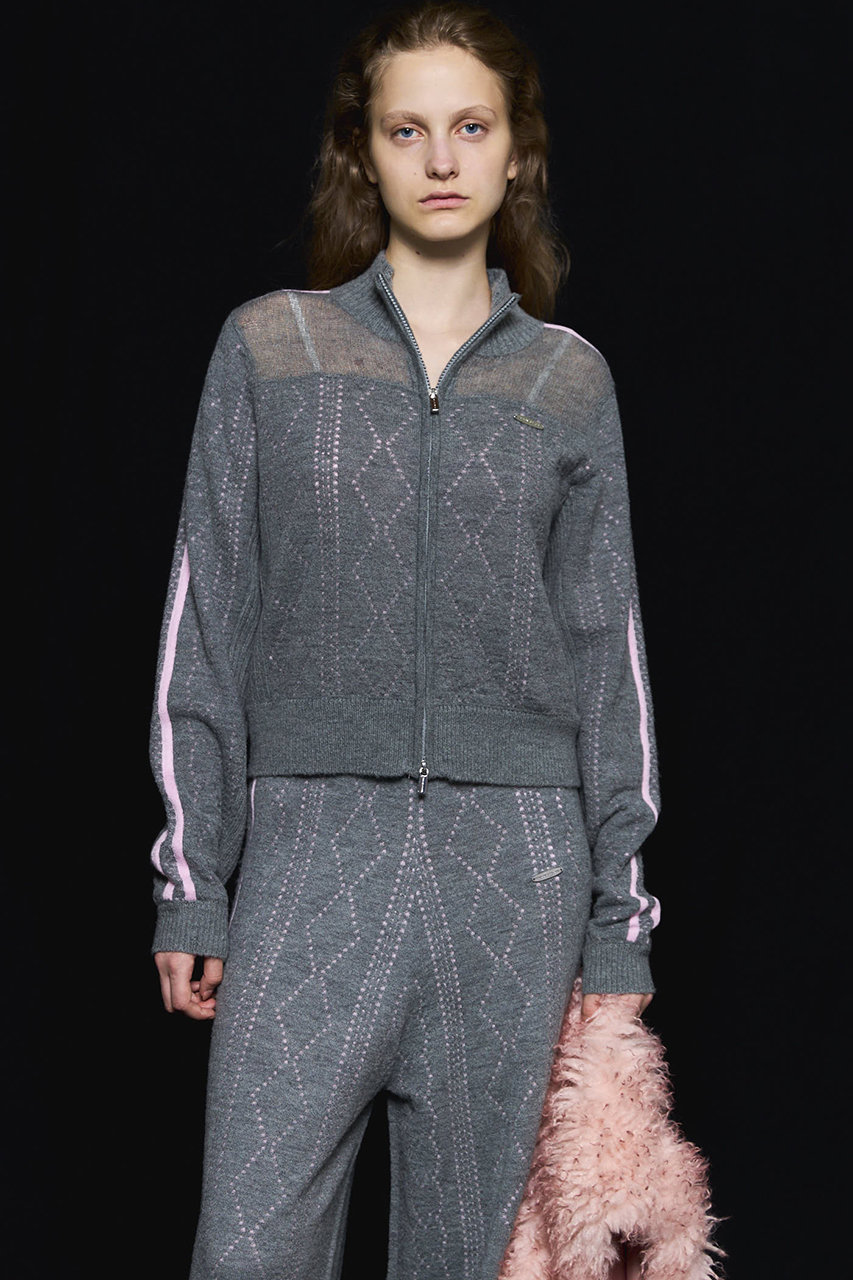 MAISON SPECIAL(メゾンスペシャル)｜Openwork Knit Track Jacket