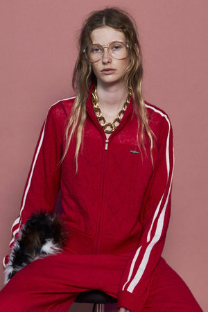 メゾンスペシャル/MAISON SPECIALのOpenwork Knit Track Jacket/透かし編みニットトラックジャケット(110300/110301)