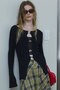 Button Slit 2way  Knit Tops/ボタンスリット2WAYニット メゾンスペシャル/MAISON SPECIAL