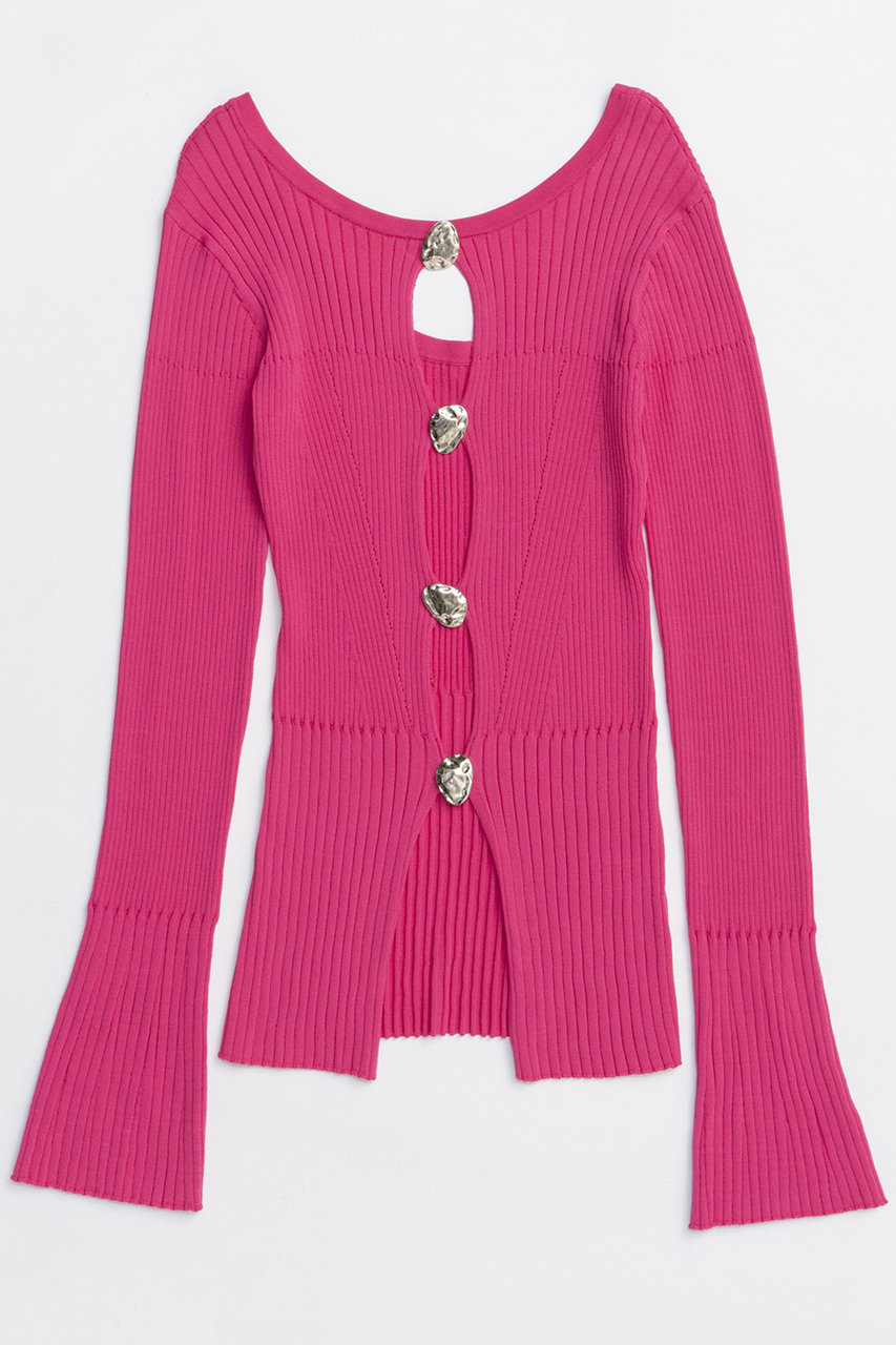 MAISON SPECIAL Button Slit 2way Knit Tops/ボタンスリット2WAYニット (PNK(ピンク), FREE) メゾンスペシャル ELLE SHOP MAISON SPECIAL Button Slit 2way Knit Tops/ボタンスリット2WAYニット (PNK(ピンク), FREE) メゾンスペシャル ELLE SHOP