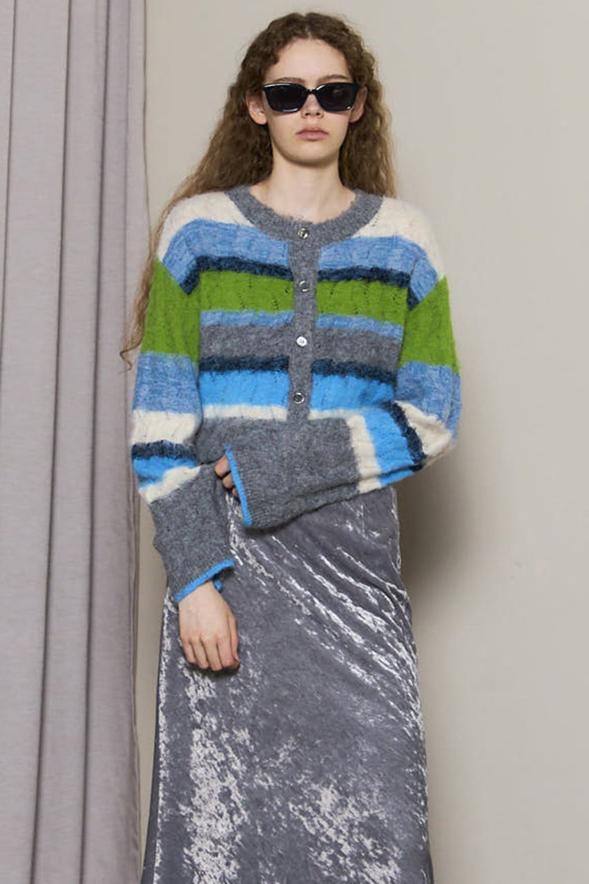 MAISON SPECIAL(メゾンスペシャル)｜2way Neck Multi Border Knit Tops