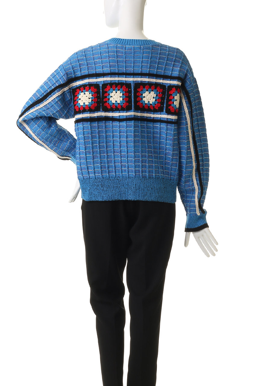 ゆ*め様 MEISON SPECIAL メゾンスペシャル　ニットカーディガン MAISON SPECIAL(メゾンスペシャル)｜Crochet Motif Zip Knit Cardigan