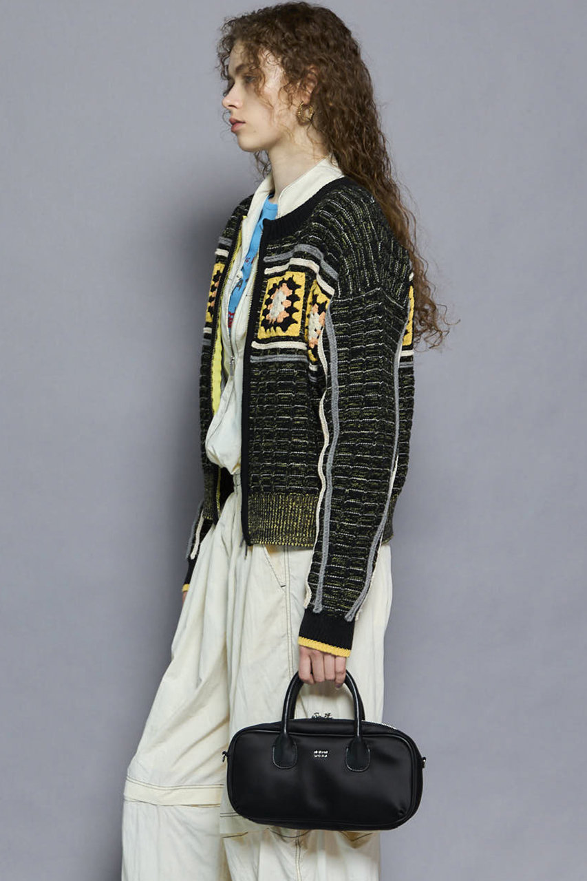 MAISON SPECIAL(メゾンスペシャル)｜Crochet Motif Zip Knit Cardigan