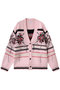 Argyle Motif Hand Stitch Knit Cardigan/アーガイルモチーフハンドステッチニットカーディガン メゾンスペシャル/MAISON SPECIAL PNK(ピンク)