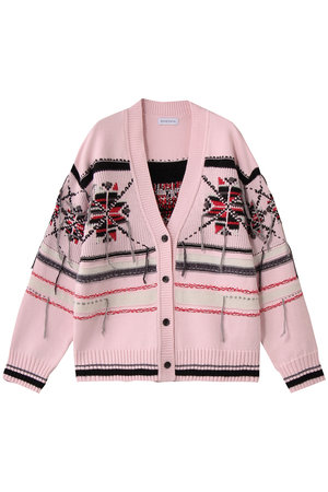 メゾンスペシャル/MAISON SPECIALのArgyle Motif Hand Stitch Knit Cardigan/アーガイルモチーフハンドステッチニットカーディガン(110300/110303)