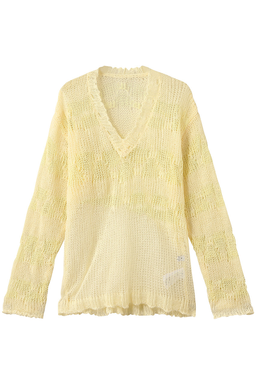 MAISON SPECIAL V-neck Low Gauge Pullover Knit/Vネックローゲージプルオーバーニット (L.YEL(ライトイエロー), FREE) メゾンスペシャル ELLE SHOP MAISON SPECIAL V-neck Low Gauge Pullover Knit/Vネックローゲージプルオーバーニット (L.YEL(ライトイエロー), FREE) メゾンスペシャル ELLE SHOP