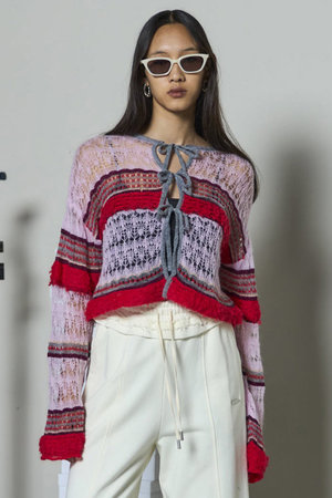 メゾンスペシャル/MAISON SPECIALの2way Ribbon Cardigan/2WAYリボンカーディガン(110300/110303)