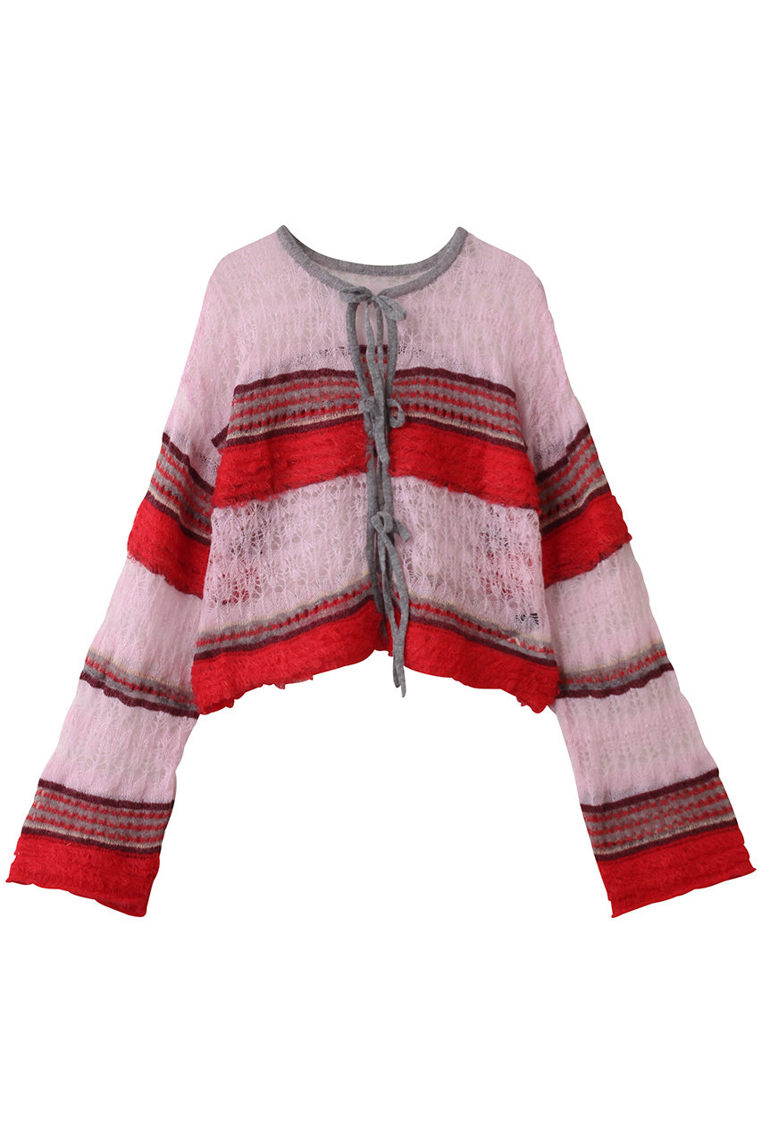 MAISON SPECIAL 2way Ribbon Cardigan/2WAYリボンカーディガン (PNK(ピンク), FREE) メゾンスペシャル ELLE SHOP MAISON SPECIAL 2way Ribbon Cardigan/2WAYリボンカーディガン (PNK(ピンク), FREE) メゾンスペシャル ELLE SHOP