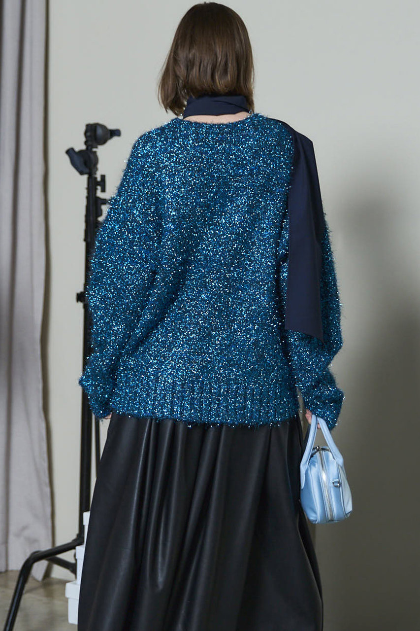 MAISON SPECIAL メゾンスペシャル 23AW glitter knit pullover グリッタープルオーバーニットセーター 21232365501 ピンク F MAISON SPECIAL（メゾンスペシャル） ニット セーター Sparkling Knit