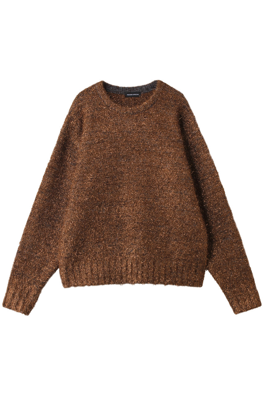 メゾンスペシャル/MAISON SPECIALのSparkling Knit Pullover/キラキラニットプルオーバー(BRN(ブラウン)/21252365703)