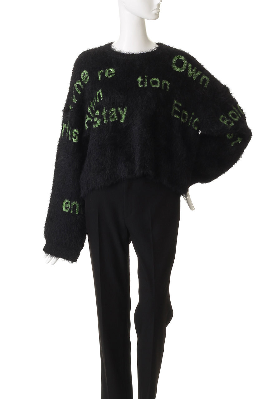 MAISON SPECIAL(メゾンスペシャル)｜Shaggy Logo Knit Tops/シャギー