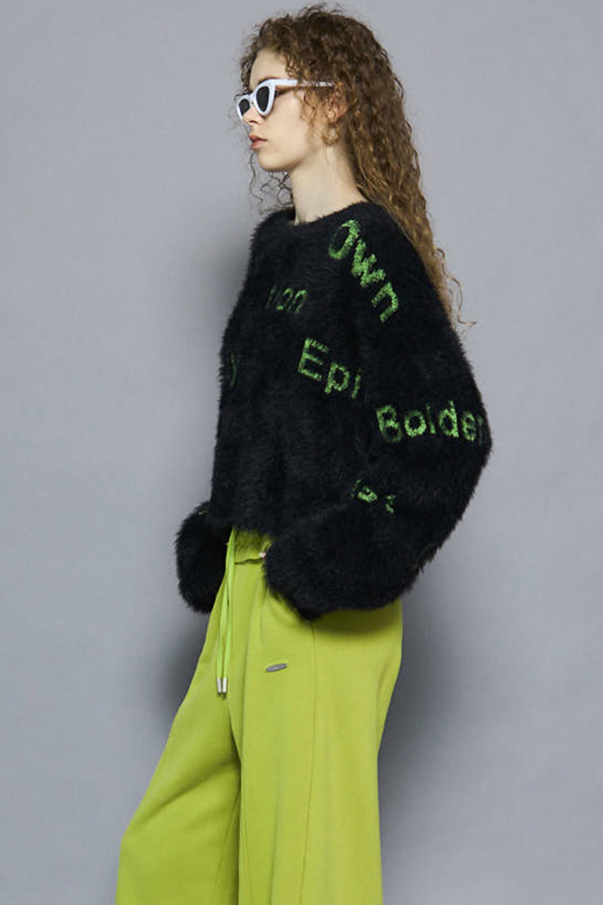 MAISON SPECIAL(メゾンスペシャル)｜Shaggy Logo Knit Tops/シャギー