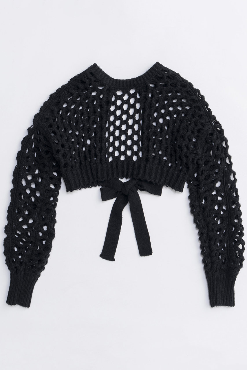MAISON SPECIAL 2way Mesh Knitted Bolero/2WAYメッシュニットボレロ (BLK(ブラック), FREE) メゾンスペシャル ELLE SHOP MAISON SPECIAL 2way Mesh Knitted Bolero/2WAYメッシュニットボレロ (BLK(ブラック), FREE) メゾンスペシャル ELLE SHOP