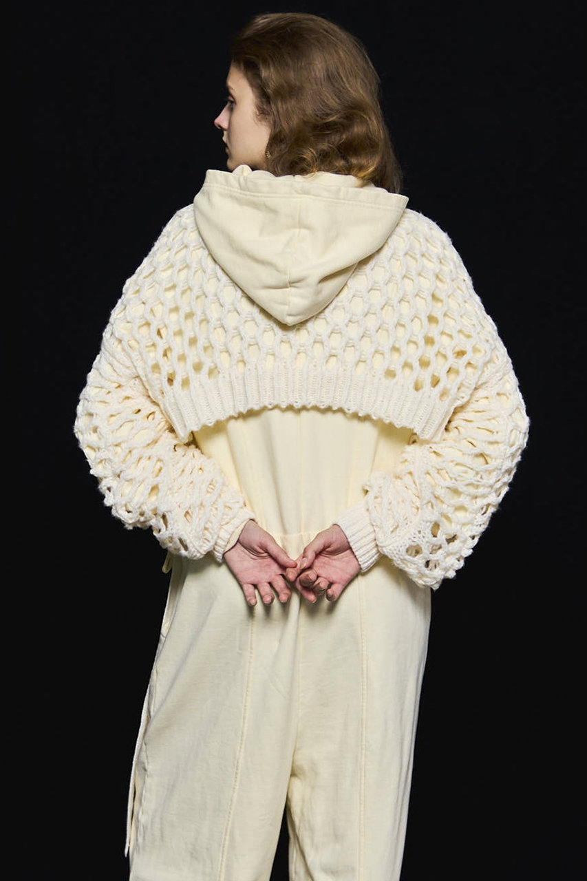 MAISON SPECIAL メッシュニット ホワイト MAISON SPECIAL(メゾンスペシャル)|【予約販売】2way Mesh