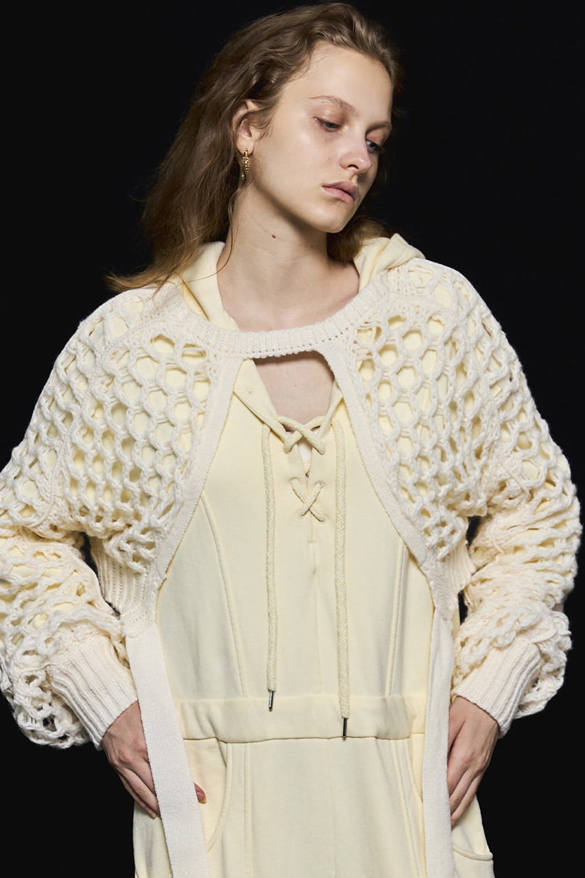 MAISON SPECIAL メッシュニット ホワイト MAISON SPECIAL(メゾンスペシャル)|【予約販売】2way Mesh