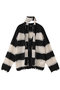 Scarf Combination Striped Cardigan/マフラーコンビボーダーカーディガン メゾンスペシャル/MAISON SPECIAL BLK(ブラック)